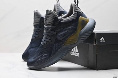 公司级阿迪 Lv Alphabounce Beyond M阿尔法 网面休闲跑步鞋 B43686 织4D鞋面春夏更加透气舒适 德国马牌橡胶大底 内附专柜脚踏防尘纸