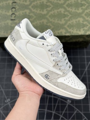 本地 核心私 travis Scott X Fragment Design X Air Jordan 1 Low Og Sp Aj1 乔1 古驰联名-烟灰色 低