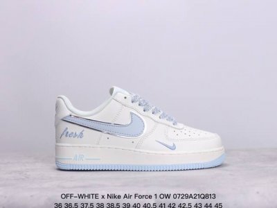 真标off-White X Nike Air Force 1 Ow联名空军一号 柠檬黄 全黑配色 鞋款延续了此次联名的设计风格，整体以白色为主调，鞋身内侧同样印