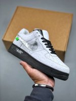 Nike Air Force 1 '07 Low X Lv Trainer Sneaker 联名 黑白印花 空军一号 低帮运动休闲鞋 货号 51Bcolre 尺