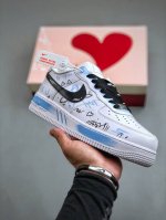 二次元主题 Nike Air Force 1 Low’07 彼岸情书 白蓝 喷绘 空军一号低帮休闲板鞋 定制皮料 原厂3D打印 定制鞋盒 原楦原纸板 纯正空军版