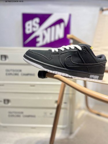 Nike Sb Dunk Low 黑白帆布 解构抽绳鞋带 纯原大厂出品 极力推荐 原装头层材料 独家版型蒸餾加工 帶來的是更好的视觉和脚感体验 大厂纯原品质出货