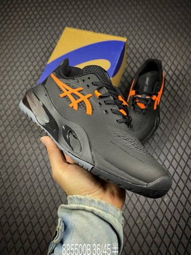b 公司级Asics亚瑟士Gel-Resolution 10 男女子稳定R9 R10专业网球鞋 外观设计上，R10一改之前R8、R9的“扁长细”风格，变得更高更
