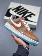 Nike Air Force 1'07 Low Ts联名 灰棕小白勾 空军一号低帮休闲板鞋 Lw9279-006 #原楦头原纸板 原装鞋盒 定制五金配件 内置全