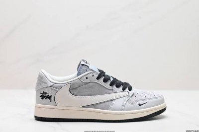 公司级aj1倒勾travis Scott X Air Jordan 1 ” Reverse Mocha “ Aj1乔1 Ts 闪电 联名倒钩 低帮文化篮球鞋 完