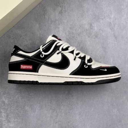 本地 核心私 Nike Sb Dunk Low Sup系列 绑带黑白黑勾 周年高端定制 低帮休闲板鞋 #定制鞋盒 大厂纯原品质出货 超高清洁度 皮料切割干净无任 - 点击图像关闭
