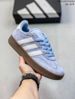 真标带半码 Adidas Barreda低帮轻运动德训鞋运动休闲鞋亮光蓝 白色 树脂黄 尺码：见图 编码：05Jgd329A05