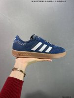 Clot X Adidas Originals Gazelle Low”Navy“羚羊内训系列低帮复古薄底德训风百搭休闲运动板鞋“联名藏蓝白串珠焦糖底”Ih37