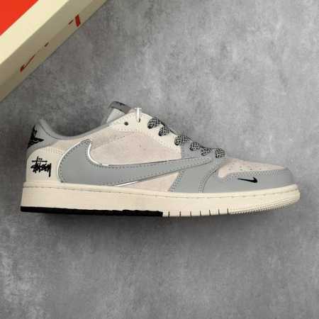 本地 核心私 Travis Scott X Fragment Design X Air Jordan 1 Low Og Sp Aj1 乔1 斯图西联名-亮银灰 - 点击图像关闭