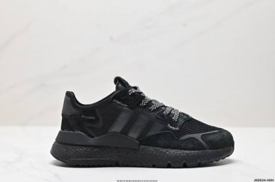 公司级阿迪达斯三叶草 Nite Jogger M 经典运动跑鞋 夜行者 复古跑鞋原厂材料 原厂大底 私家独模 网布搭配麂皮拼接打造鞋面 极具复古风格鞋头及鞋跟点