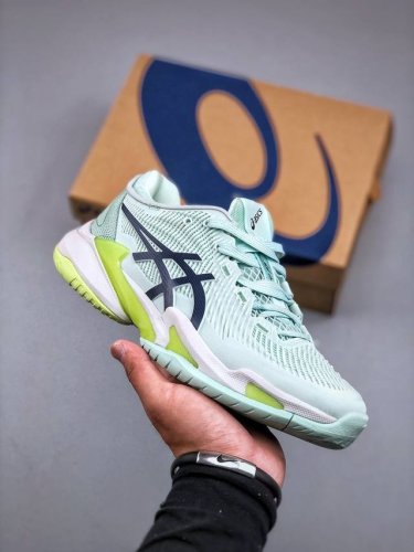 Asics亚瑟士网球鞋小德球鞋 Court Ff3 Novak德约科维奇专业球鞋 专业跑步鞋鞋减震助弹防滑气跑步鞋 高帮减震助弹 亚瑟士是专业的跑步鞋款脚后跟搭