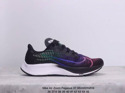 耐克nike Air Zoom Pegasus 37 登月38网面透气跑步鞋 兼顾迅疾外观和稳固脚感 后跟覆面和中足动态支撑巧妙融合 缔造稳定顺畅的迈步体验 采