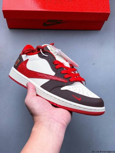 公司级头层！耐克Nike Air Jordan 1 Low Aj1乔1 倒勾低帮潮流缓运动休闲板鞋。Aj1 低帮拼接 完美版型真头层牛皮# 内置缓震气垫 原鞋开