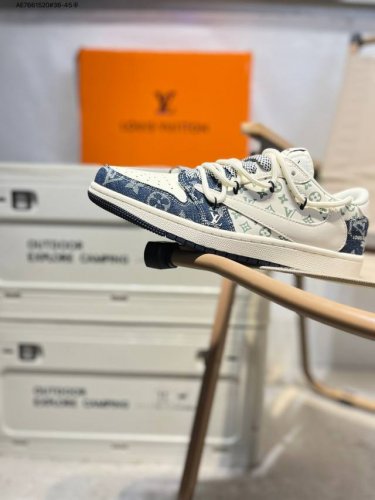 公司级头层皮Lv X 乔丹Air Jordan 1 Low Aj1低帮系列篮球鞋 官方同步配色 原装级产物 #拒绝公底 立体鞋型 细节完美 高清洁度Yx5066