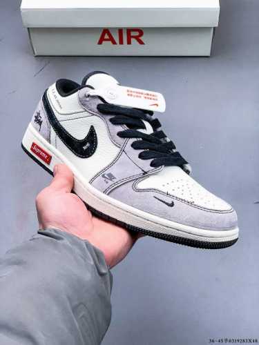 330 公司级头层！耐克Nike Air Jordan 1 Low Aj1乔1 低帮潮流缓运动休闲板鞋。Aj1 低帮拼接 完美版型真头层牛皮# 内置缓震气垫 原