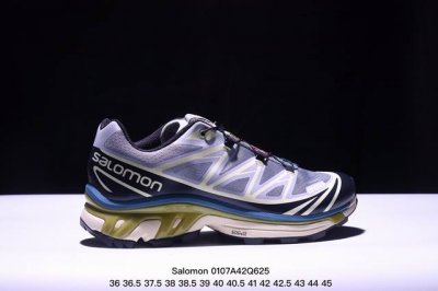 Salomon 萨洛蒙 男女鞋真标半码制，原楦原纸版开发，采用透气网布与防护皮革组合鞋面材质，牛角扣系带开合，外置4D先进科技以及contagrip大底法国户外