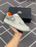 290 公司级 Nike Air Force 1 '07 灰橙麂皮 空军一号低帮休闲板鞋 Cq5059-102 官方同步 进口麂皮 3M反光 原楦头原纸板 纯正
