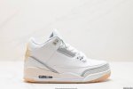 公司级nike Air Jordan 3 Retro皮革 潮流 防滑耐磨包裏性 中帮 复古篮球鞋 升级原楦原档案数据开发纸版楦型 采用同源纳帕头层皮革鞋面材质