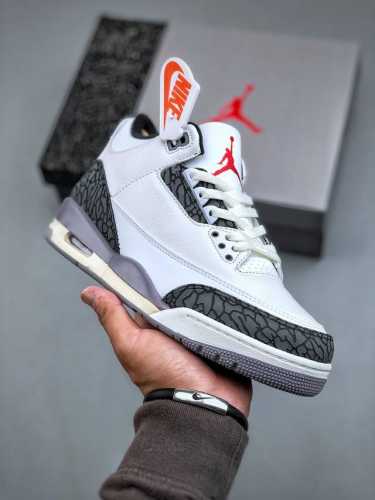 Nike Air Jordan 3 Retro Cement Grey 迈克尔 乔丹AJ3代中帮复古休闲运动文化篮球鞋“白水泥深灰爆裂纹”CT8532-106