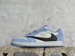 Fragment X Travis Scott X Air Jordan 1 Low 三方联名倒钩 性价比原盒出货 全新的三方联名低帮倒钩鞋面延续了黑脚趾设计，