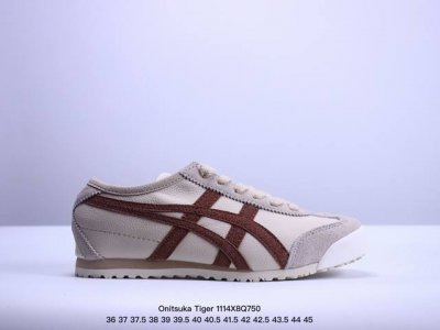 Onitsuka Tiger Mexico 66 阿斯克斯 鬼冢虎 低帮 男女同款 减震支撑低邦运动休闲鞋 这款鞋由皮革制成，具有鞋跟交叉加固设计，可提供更高的