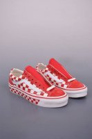 vans Old Skool 36 Lx-Bmx 官方新款 白红棋盘格休闲帆布鞋 vans premium 高阶系列延续经典工艺 采用麂皮与帆布拼接搭配 触感细