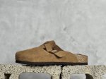 Gx 德国百年知名鞋履品牌 博肯 birkenstock 半拖 公司级出品 采用质地柔软牛皮绒面革植入 羊羔毛鞋垫和里衬材质 中底搭载缓震软木橡胶 纯色羊毛内里