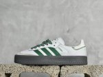 r版 Adidas Originals Sambae Pink Brown 桑巴舞加大厚底版系列德训风百搭松糕休闲运动板鞋“皮革藕粉棕生胶底”Ie9 尺码：36