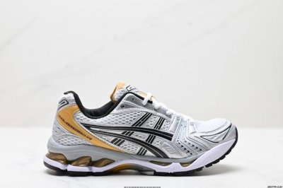 公司级Asics Gel-Kayano 14 公司级版本 亚瑟士运动休闲透气专业跑鞋 采用工程弹性双层再生针织密度鞋面材质 后跟3D可视Gel缓震乳胶物料 升级