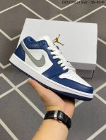 Air Jordan 1 Low 海军蓝脚指 Aj1乔1低帮休闲板鞋 同步官方配色 市场唯一独家头层皮打造 原鞋原档案开发 原厂皮料 原档冲孔鞋头 正确满胶鞋垫