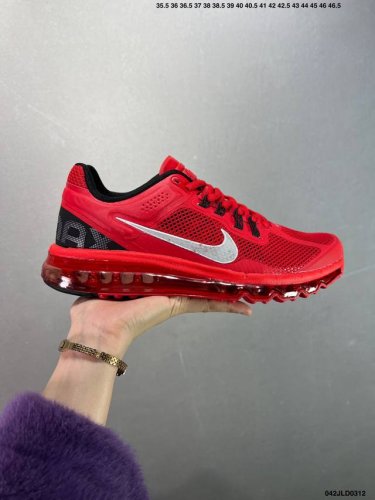 230 公司级Nk Air Max 2013 经典舒适时尚耐磨透气低帮气垫跑步鞋 Hf3660-100 携时尚设计闪亮回归 出众有型 采用网眼布细节和运动风无缝