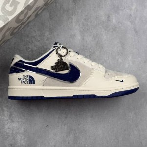 本地310 核心私 nk Sb Dunk Low 北面联名-猪八拼色蓝勾 周年高端定制 低帮休闲板鞋 定制鞋盒 大厂纯原品质出货 超高清洁度 皮料切割干净无任何