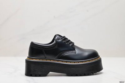 公司级dr.Martens马汀博士 Martens 1461 Smooth Leather Platform系列松糕低帮英伦骑士朋克复古机车厚底粗跟 马丁靴 采