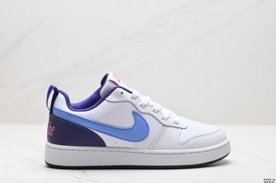 真标耐克Nike Court Borough Low2低帮百搭透气休闲运动板鞋 经典耐用的设计 兼顾舒适脚感和出众风范 演绎匠心之作 结构性的支撑贴合感结合复古