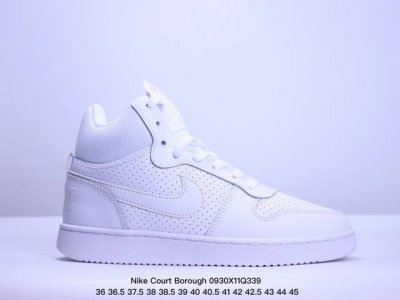 真标半码 Nike Court Borough 皮革舒适百搭防滑减震耐磨 中帮板鞋白蓝青 Xm0930Q339