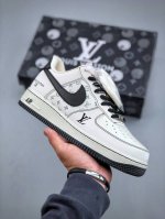 nike Air Force 1 Low 07 X Louis Vuitton 白黑原楦头原纸板 打造纯正低帮空军版型专注外贸渠道 全掌内置蜂窝气垫 原盒配件