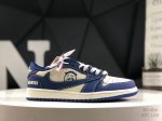 310 公司级带半码Aj1倒勾Travis Scott X Air Jordan 1 ” Reverse Mocha “ Aj1乔1 Ts 闪电 联名倒钩 低帮