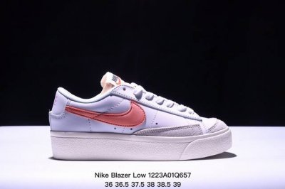 带半码 耐克 Nike Blazer Low '77 Jumbo 耐克开拓者厚底高帮板鞋 牛皮材质 Xm1223Q657