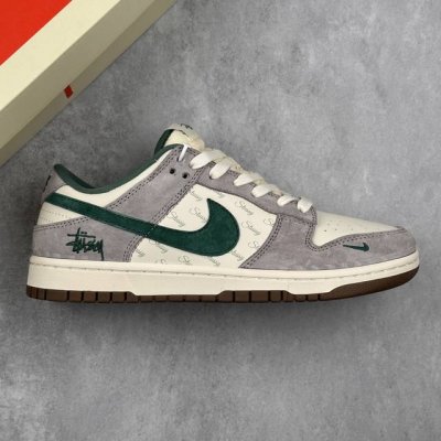 本地290 核心私 美国元祖街头潮牌-斯图西/Stussy X Nike By You Sb Dunk Low Retro Sp扣篮系列低帮休闲运动滑板板鞋“米