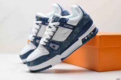 260 公司级全新Lv路易威登Louis Vuitton Trainer Sneaker Low休闲运动文化百搭板鞋 id:Jkd129-Ezg