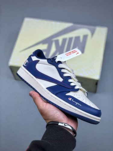 Travis Scott X Air Jordan 1 Low Og Sp Aj1 联名款 -白蓝色 低帮文化休闲板鞋 #多方联名合作融合了Travis Sco