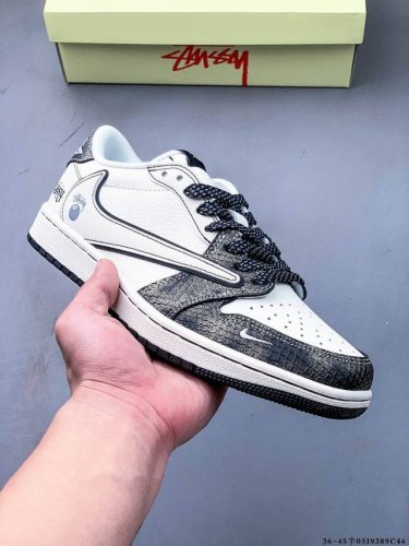 公司级头层 耐克Nike Air Jordan 1 Low Aj1乔1 倒勾低帮潮流缓运动休闲板鞋 Aj1 低帮拼接 完美版型真头层牛皮# 内置缓震气垫 原鞋开