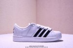 阿迪达斯Ad Originals Superstar 经典贝壳头休闲板鞋 纯白 货号Id2552 纯原鞋楦 立体Logo 国内最高工艺 原装超软一体蓝底 头层抗