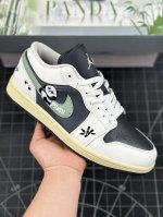 Jordan Air Jordan 1 嘟嘴熊猫 星之禾 特殊手绘 复古文化休闲运动篮球鞋 官方原版原盒 双重盒中盒 该定制球鞋选用原鞋为Jordan Air