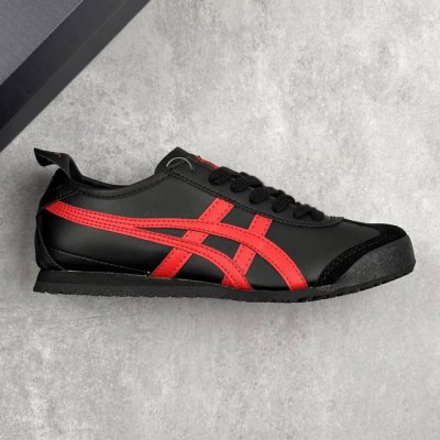 本地200 核心私 onitsuka Tiger Mexico66 阿斯克斯亚瑟士 鬼冢虎 低帮米藏青减震支撑低邦运动休闲鞋 这款鞋由皮革制成，具有鞋跟交叉加固