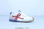 290 Loewe 罗意威 Ballet Runner 2.0 小牛皮 圆头系带低帮华夫系列 生活休闲运功跑鞋 货号 Llbr282X02-4868 32122