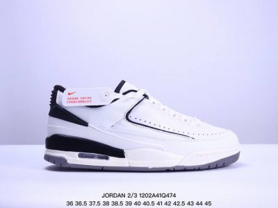 公司级jordan 2 3潮流 轻便 低帮 复古篮球鞋 货号:Fd0384-161 这款低帮 Air Jordan 2 3 采用混合优质材料制成，并带有橙色对比