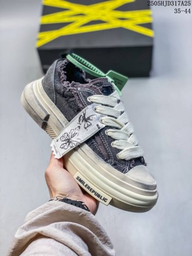 smilerepublic Inception Antique Gray Fringe 70S做旧灰流苏 防滑增高 低帮 帆布鞋 男女同款 灰色 05Hjd31