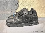 新品上市实拍 全新Lv路易威登Louis Vuitton Trainer Sneaker Low休闲运动文化百搭篮球板鞋Qelxld1414