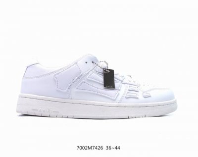 Amiri 21Ss Skel-Top 骨头低帮 头层牛皮鞋面+高密度透气网布 鞋帮侧面骨头采用两张牛皮贴合处理 立体感更好 皮料切口均油边处理，编码7002M